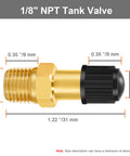 Heavy Duty Brass Tank Valve For Air Compressors With Schrader Valve One Eighth Inch NPT Anti Corrosion Male Connection