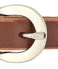 Straight Bridle Leather Curb Strap for Horses, Five Eighths Inch, Rich Brown, Durable Horse Tack Accessory That Reduces Mouth Pressure and Chafing, Smooth Finish for Classic Western Ride