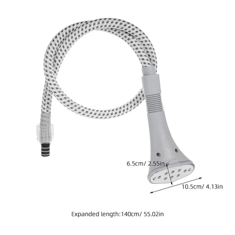 Replacement Steam Hose And Nozzle Kit for Garment Steamer with Clip Design, heavy duty high temperature plastic tube and metal head