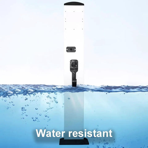 Kickass EV Charger Station Box And Cable Keeper submerged in water, showcasing water resistance and solid aluminum material.