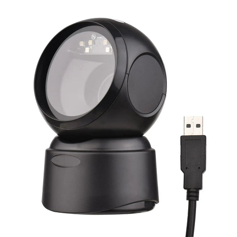 Ultra Fast Hands Free 1D 2D QR Barcode Scanner USB Desktop Reader for supermarkets and retail shops with USB cable