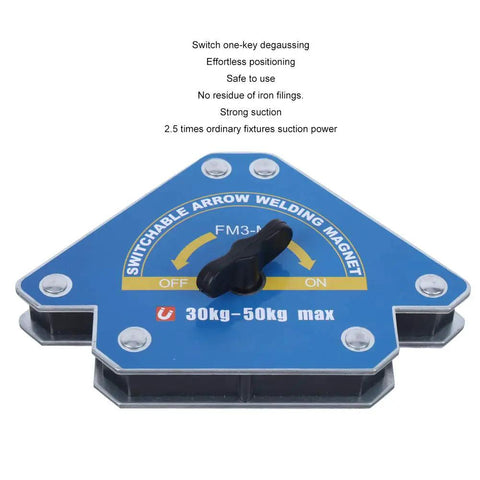 Super Durable Zohisin Welding Magnet With 30 To 50 Kilo Suction Power arrow shape swivel lock for metal clamping.