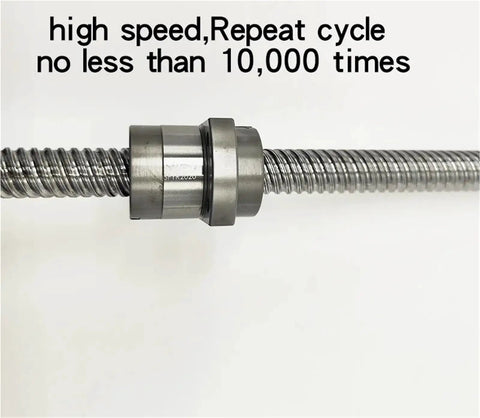 Heavy Duty Ground Rolled Steel Ball Screw Model W0400MA With Integrated Nut Assembly, 1000mm Length, high precision nut.