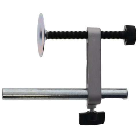 Side view of 2-Pack Vise Assembly For Compound Miter Saw C12FCH C12FDH, featuring metal clamp and screw for secure gripping.
