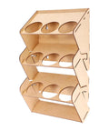 Straight Up Solid Nine Hole Wooden Spray Can Holder And Paint Bottle Rack For Garage Wall Mounted Organizer, 10x16 inches, wood.
