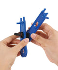 Hands using spanner from All In One Solar Crimping Tool Kit With 51 Pieces Includes 12 Pairs Of Solar Connectors 24 Connector Pins And 2 Spanners
