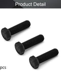 The Real Deal 5 Pack M12 X 40 MM Left Hand Hex Bolts Premium 12.9 Grade Carbon Steel Reverse Thread Fasteners Heavy Duty Industrial Hardware Built Damn Tough For Garage Jobs, three black hex bolts visible.