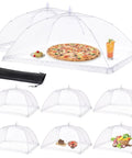 Outdoor Food Cover Set With Two Extra Large 40 By 25 Inch And Six Large 17 By 17 Inch Pop Up Mesh Food Tents Collapsible Reusable Bug Proof Nets