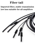 Diffused Reflective Optical Fiber Sensor Probe with multiple tails, 1m cable, for photoelectric detection and M4 amplifier usage.