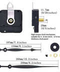 High Torque Silent DIY Wall Clock Movement Kit With Two Quartz Movements, 8 Inch Long Hands, Replacement Parts, Side View