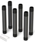 Six Pack One Half Inch MNPT PVC Male Pipe Thread Sprinkler Head Riser Extensions For Lawn Irrigation System Six Inch Length With Male To Male Adapters