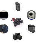 Five Pack DC Power Jack Socket 5.5 By 2.1MM 10A Threaded Female Mount Connector With 15CM 20AWG Pre Soldered Wires Waterproof multiple views.