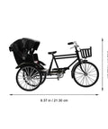 Absolutely Sweet Mini Motorcycle And Vintage Rickshaw Cake Topper With Detailed Metal Alloy Body dimensions 8.37 x 5.50 inches