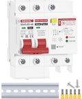 50 Amp GFCI Breaker For Hot Tub Disconnect 240V With Panel Surge Protector And LED Status Light Plus Built In Test Button