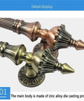 Close-up of Retro European Style Sliding Door Handle For Wood And Glass Doors, Zinc Alloy Die Cast Construction, Electroplated Finish