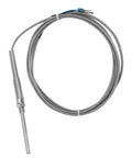 PT100 Temperature Sensor Probe In Stainless Steel, Industrial Thermocouple For Temperature Control And Monitoring, 58 To 752 Fahrenheit Range, Plug-And-Play Install And Durable For Equipment Testing, braided cable