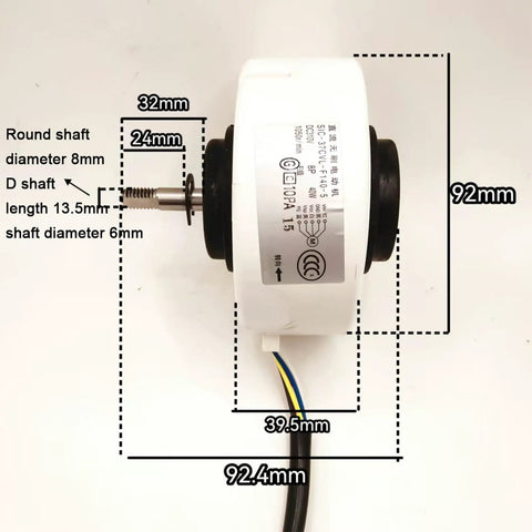 40W Brushless DC Motor With Dual Purpose Micro Gen Reversible Power Output 310V Ball Bearing System with measurements