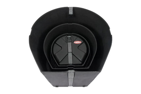 Complete 5 Piece Nested Instrument Case Bundle Featuring Hardcore Foam Cushioning And Dependable Stacking Build stacked drum cases with protective foam.