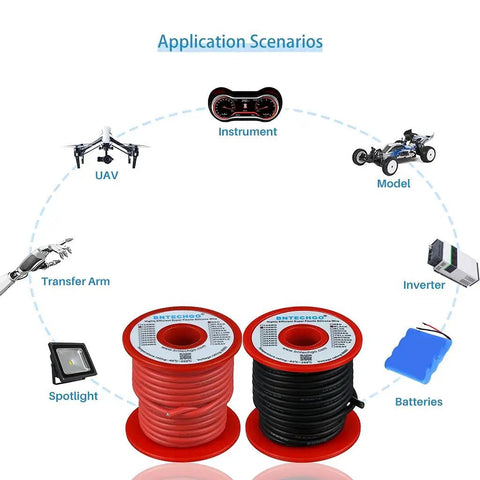 14 Gauge Silicone Wire Spool Dual Conductor Red And Black 40 Ft Each Super Flexible Stranded Tinned Copper Wire for RC and Auto Projects