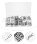 200 Pcs Compression And Extension Spring Assortment Kit For Automotive Repairs Appliance Fixing Electronics Tool Sturdy Spiral Springs Versatile Small Tension Set in plastic organizer box