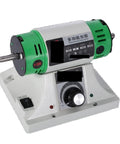 AOXHUGB Lapidary Machine Jade Jewelry Bench Lathe Grinding Tool 0.4-6.5mm with copper motor and durable plastic design.