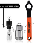 Heavy Duty Bike Crank Extractor And Bottom Bracket Removal Tool With Sixteen Millimeter Spanner