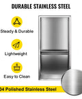 304 Stainless Steel Shower Niche 12 By 24 By 4 Inches Wall Inset Recessed Shelf for Shower and Bathroom with durability icons
