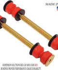 Two Front Stabilizer Sway Bar Links For Chevy And GMC Trucks, Built Tough, Black Zinc Coated Sway Bar Link Set, image of parts
