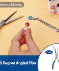6 Inch Mini Needle Nose Pliers With Comfort Grip For Handmade Jewelry Crafting 2 Pack Long Nose Pliers Set For DIY Projects Durable Drop Forged Carbon Steel Hand Tools in use with beads