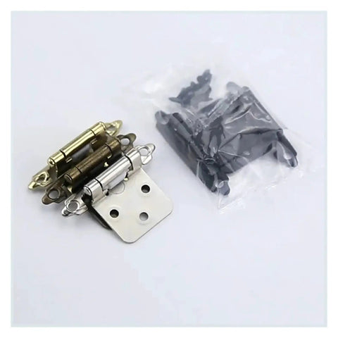 2Pcs American Self Closing Spring Hinge With Screws Overlay Flush Cabinet Hinges For Kitchen Cabinets And Furniture Hardware