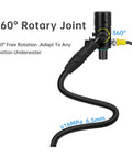 360° rotary joint of 4L Scuba Tank Set With Aviation Aluminum Body Gives You About 40 To 60 Minutes Of Underwater Breathing For Exploration And Rescue, Includes Food Grade Silicone Mouthpiece And High Pressure Resistant Tank In Black.