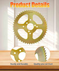 50T High Speed Rear 3 Hole Sprocket For Mini Bikes Fits 40 41 420 Chain, steel durable gear with close-up details