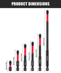Product dimensions of 12 Pack Phillips Bits And Magnetic Screwdriver Bit Set With Heavy Duty S2 Steel PH2 Drill Bits.