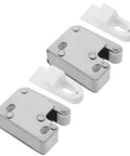 Stainless Steel Roller Catch For Wardrobe And Kitchen Cabinets, Press To Open Door Latch With Collision Protection, shown in set of 2