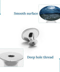 Moon Night Cabinet Knobs 1.1 Inch Stainless Steel Drawer Handles Aluminum Alloy Furniture Pulls with smooth surface design