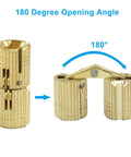 12 Pack 8 Mm Hidden Brass Barrel Hinges For Furniture And Jewelry Boxes With 180 Degree Opening Angle Durable Concealed Hinges