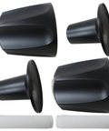 Upgrade Your Bathroom With Hotioga Metal Matte Black Shower Knob 2 Pack Replacement Handles For Verve Tub Faucets Featuring Secure 12 Tooth 9.5mm Stem Fits Perfectly To Give Your Shower A Sleek Modern Look And Total Style Revamp Today. Matte black metal shower knobs with 12-tooth 9.5mm stem and white threaded inserts