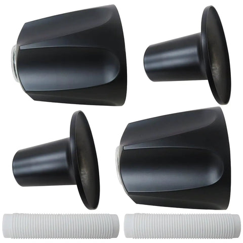 Upgrade Your Bathroom With Hotioga Metal Matte Black Shower Knob 2 Pack Replacement Handles For Verve Tub Faucets Featuring Secure 12 Tooth 9.5mm Stem Fits Perfectly To Give Your Shower A Sleek Modern Look And Total Style Revamp Today. Matte black metal shower knobs with 12-tooth 9.5mm stem and white threaded inserts