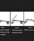 Heavy Duty Folding Platform Cart Featuring Smooth Five Inch Swivel Casters And Smart Weight Distribution showing folding steps.