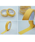 Premium Automotive Painters Paper Tape For Car Detailing And Auto Body Work Straight Up No Burn Surface Guard in yellow rolls.