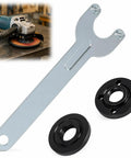 Heavy Duty 3 Piece Angle Grinder Nut And Wrench Set 5/8-11 Thread Replacement includes steel wrench and flanges for 4 5 5 inch tools.
