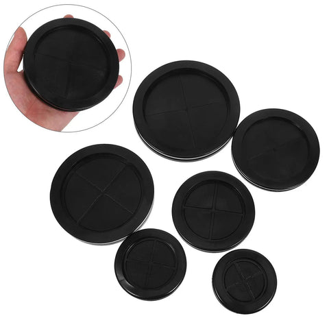 12 Piece Black Rubber Cable Grommet Kit For Hole Wiring Seals Dustproof And Waterproof Protection For Wire Passages, assorted sizes