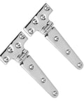 Beefy Heavy Duty 316 Stainless Steel T Shape Door Hinge For Marine Lids Hatches Compartments And Doors 6 By 3 Inch Rustproof Oxidation Resistant Hardware Pack Of 2 close-up