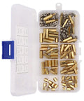 Brass M2.5 Standoff Spacer Kit With Screws And Nuts 180 Piece Assortment For PC Builds And DIY Projects Heavy Duty Hardware For Computers Electronics And Industrial Applications in organizer case