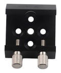 Heavy Duty Aluminum Dovetail Base For Telescope Finder Mounts with black flat design and thumbscrew locks