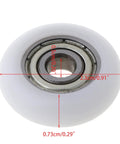 Buttery Smooth 10 Pcs Nylon Pulley Rolling Bearing Wheels For Furniture Drawer And Sliding Door Runner Hardware, 2.3 cm white wheel