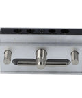 Heavy Duty Auto Centering Dowel Jig Kit For Zero Hassle Furniture Assembly Adjustable Metric Drilling Guide with metal adjusters.