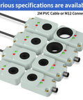 Inductive Proximity Sensor Rugged Ring Switch 10mm Sensing With 10 To 30V DC NPN PNP Outputs, IP67, for metal drop detection
