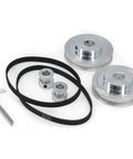 GT2 Timing Pulleys Set Two Piece 20T And 80T Aluminum 12mm Bore Synchronous Wheel With 250mm Belt And 6mm Wide Drive for CNC Machines