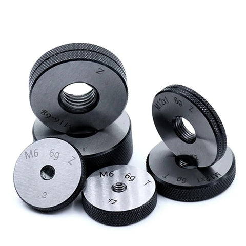 Pro-Grade Thread Ring And Plug Gauge Set For Machinists, Built Tough In GR15 Bearing Steel, Ultra-Accurate Internal Thread Size Measurements To 6H/6G Tolerances